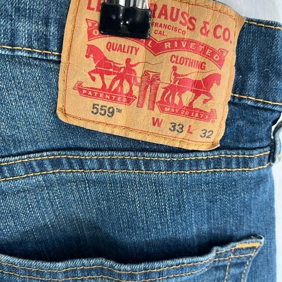 Levis 559 Relaxed Straight Men's Jeans Medium Wash Size 33x32 - Picture 5 of 9